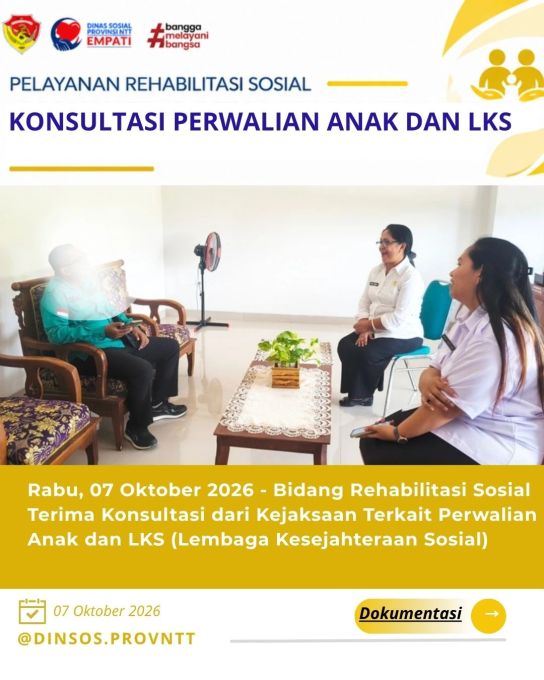 Bidang Rehsos Terima Konsultasi dari Kejaksaan Terkait Perwalian Anak dan Pengaktifan Kembali LKS
